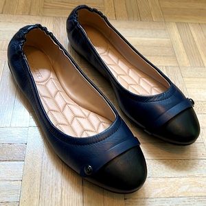 Coach Ballet Flats Navy & Black Size 10